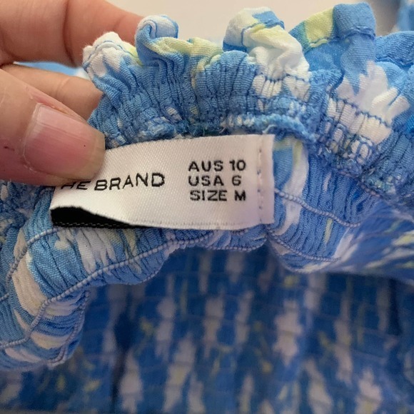 FAITHFULL THE BRAND Light Blue & White Leyla Floral Olinda‎ Midi Dress - Picture 13 of 16